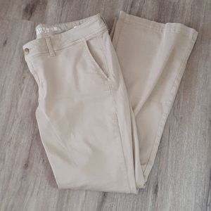 American Eagle kick boot super stretch khakis